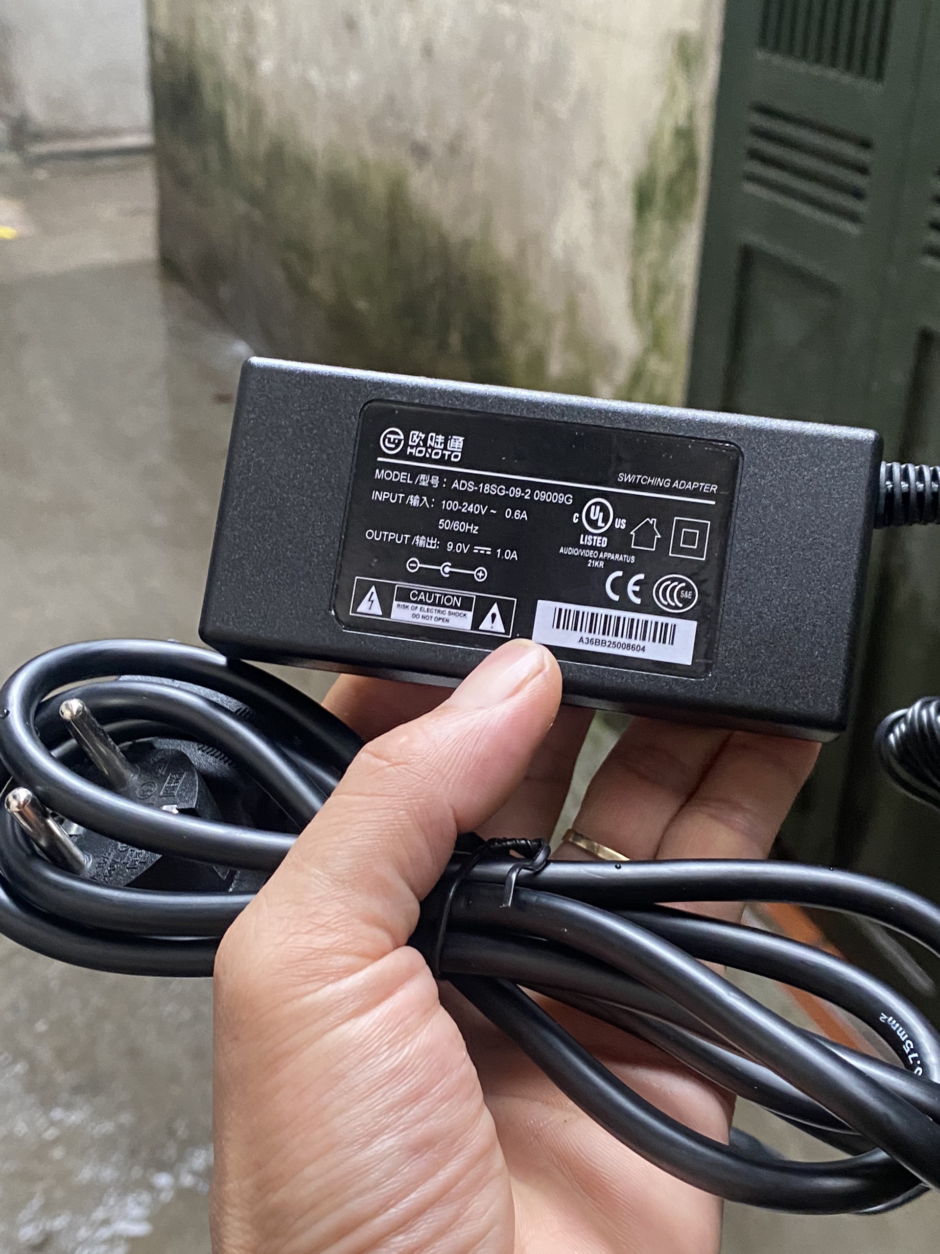 Dây sạc máy PAX D210 9V 1A cao cấp