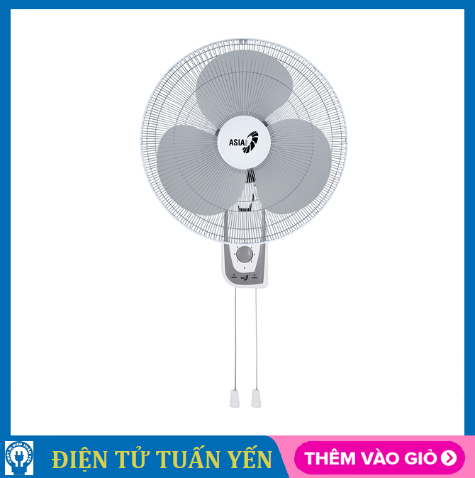 Quạt treo tường Asia VY357790 công suất 45W, sải cánh 40cm, 3 tốc độ gió - Hàng chính hãng