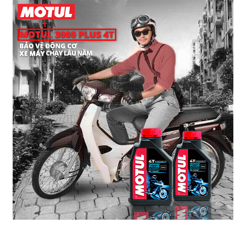 NHỚT XE SỐ CAO CẤP MOTUL 3000 PLUS 20W50 1L