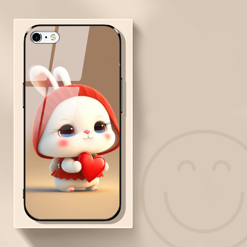 Ốp lưng IPHONE 6/6S/6 PLUS/6S PLUS/7/8/7 PLUS/8 PLUS mặt kính in hình gấu dễ thương