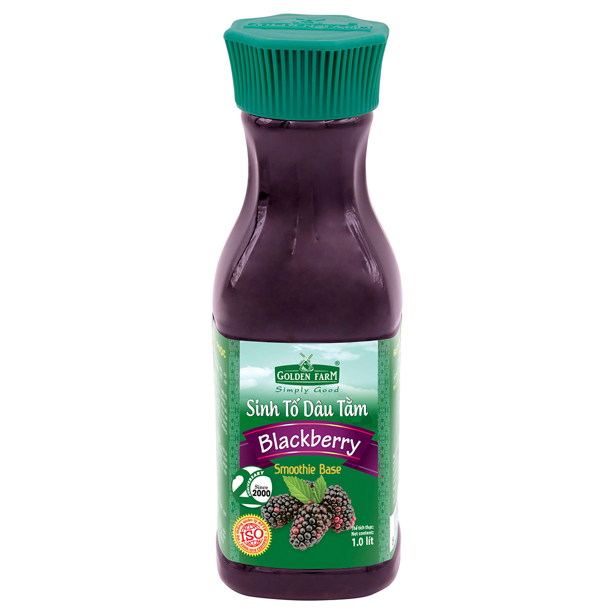 Sinh tố Golden Farm dâu tằm (Blackberry) Chai 1000ml syrup pha chế, trà, trà sữa, si rô
