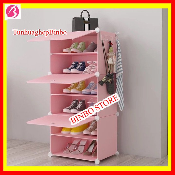 [HOT HOT] - TỦ NHỰA ĐỂ GIÀY DÉP LẮP GHÉP ĐA NĂNG KIỂU MỚI 6 Ô (chia ô) ĐỂ ĐƯỢC 12 ĐÔI GIÀY, NHIỀU MÀU LỰA CHỌN, THÁO LẮP DỄ DÀNG