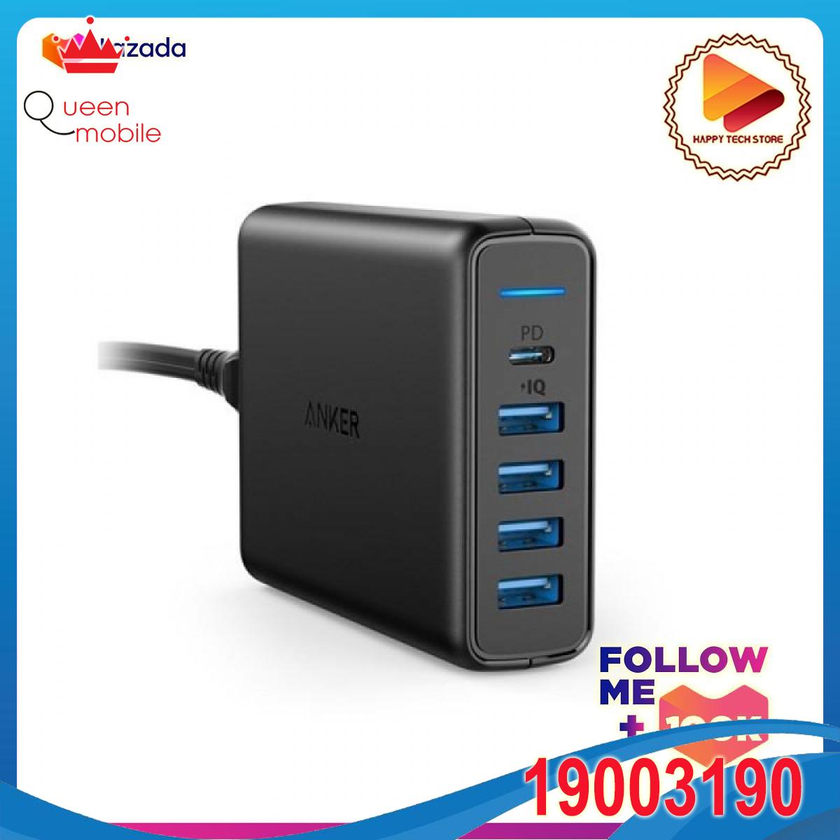 [HCM]Sạc Anker 5 Cổng 60w USB-C with Power delivery [PowerPort Speed 5]