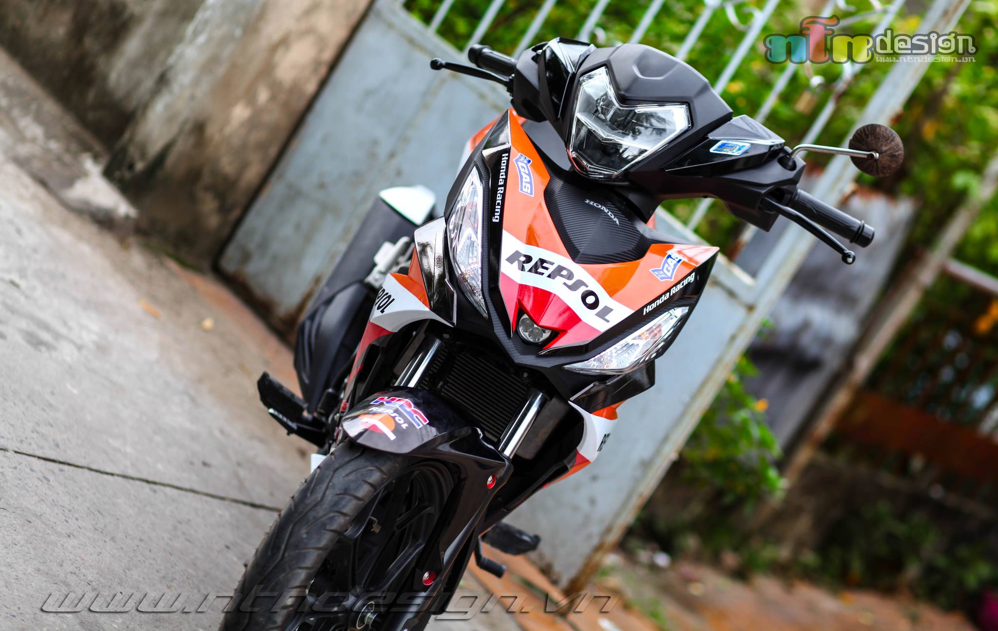 Tem rời dán xe winner v1 mẫu repsol cam trắng đỏ cực đẹp, hàng 3 lớp chất lượng cao