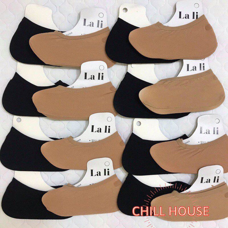 Sét 10 Đôi Tất Hài/Tất Lười Lali Đen,Da - Chillhouse