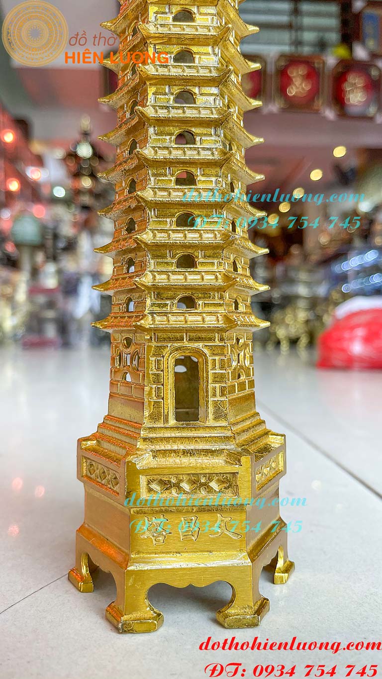 Tháp Văn Xương 13 Tầng Bằng Đồng Cao 30cm