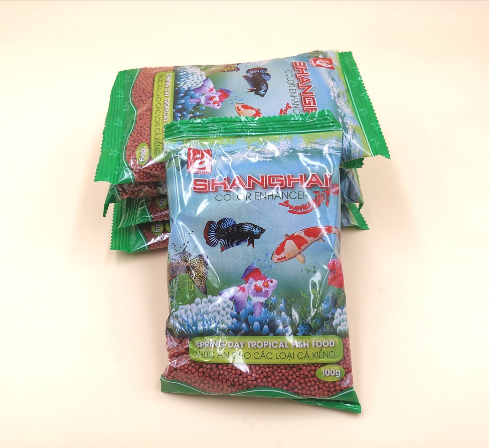 Combo 2 gói cám Shanghai hạt nhỏ 1mm (2 túi 100g)