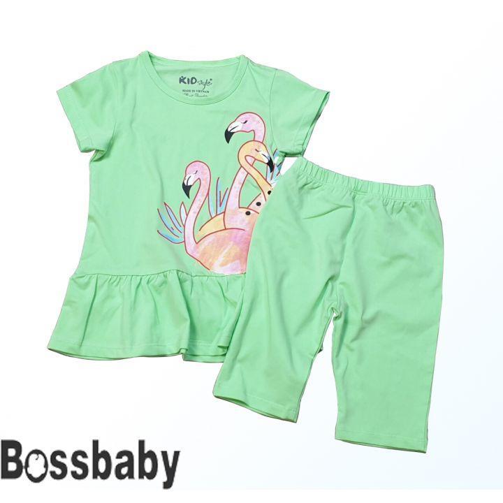 [HCM]ĐỒ BỘ BÉ GÁI tay ngắnquần lửng cho bé gái dễ thương cho bé gái từ 7-24KG.