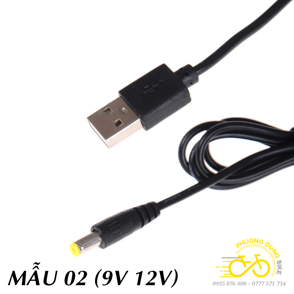 Dây cáp nguồn USB chuyển đổi 5V sang 9V 12V (Dùng cho modem WIFI - Mất điện vẫn có WIFI dùng)