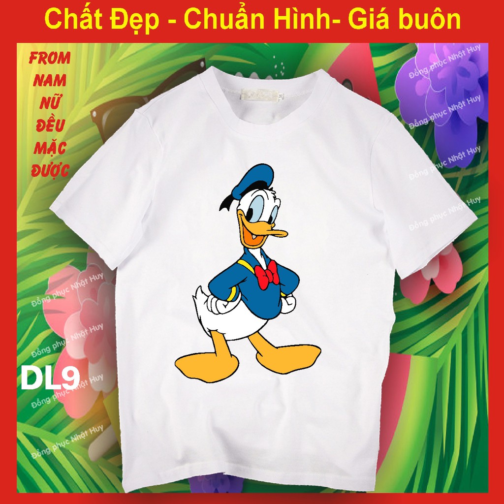 Áo thun vịt Donald DL9 phông ,chất đẹp, bao đổi trả, hót trend