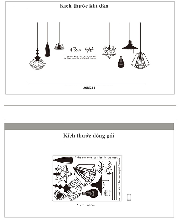 [HCM]DECAL DÁN TƯỜNG CHÙM ĐÈN VÀ ĐÀN MÈO