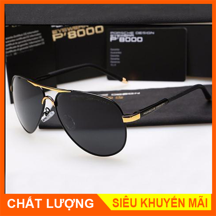 [HCM]Mắt Kính  Porsche P8000 Phân Cực Chống Tia UV - Tặng Hộp Da Cao Cấp
