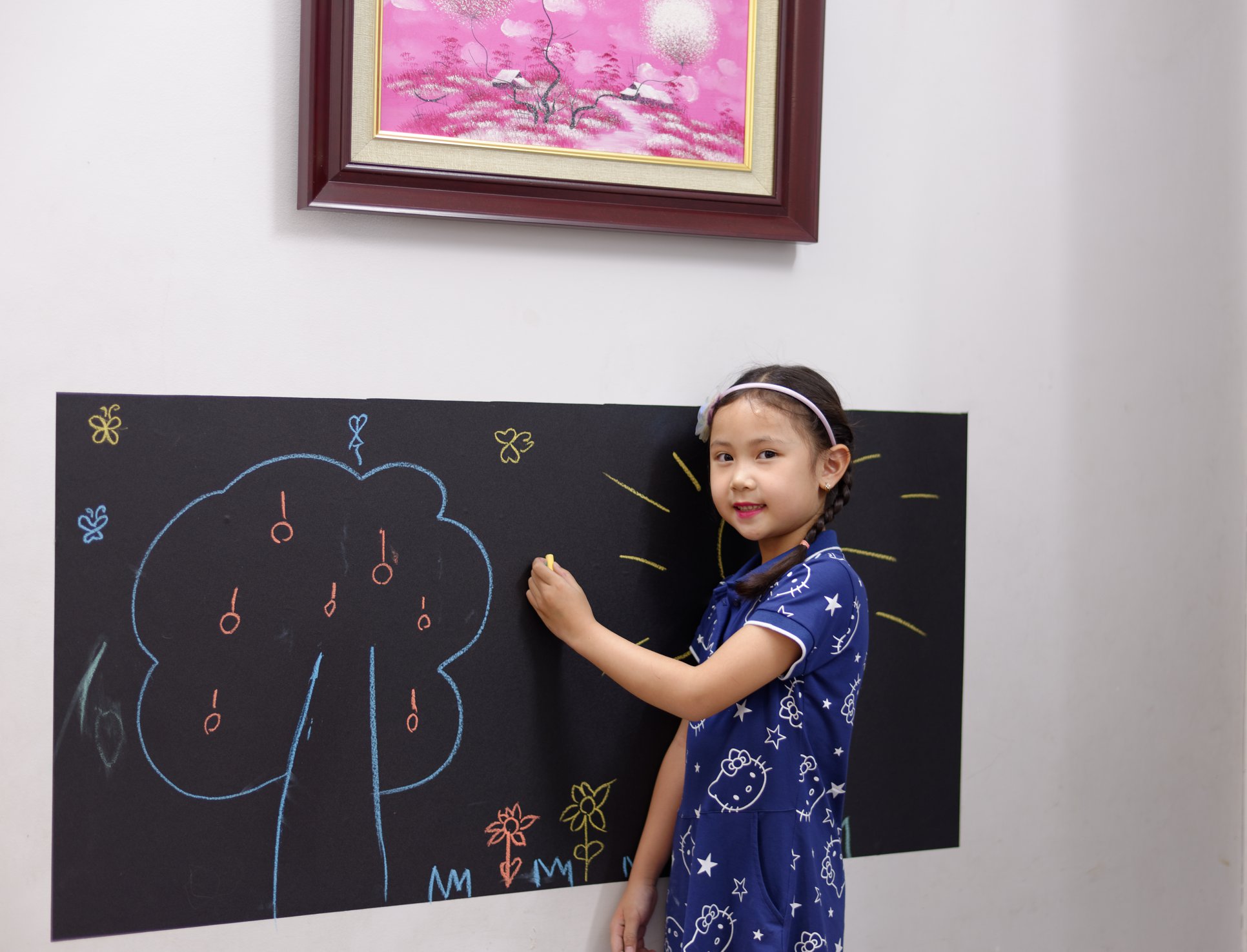 Decal bảng phấn dán tường dài 1,2m cao 0.5m