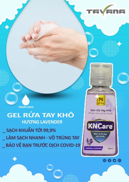 Gel rửa tay khô, sát khuẩn KNcare 60ml ( Mùi Lavender)