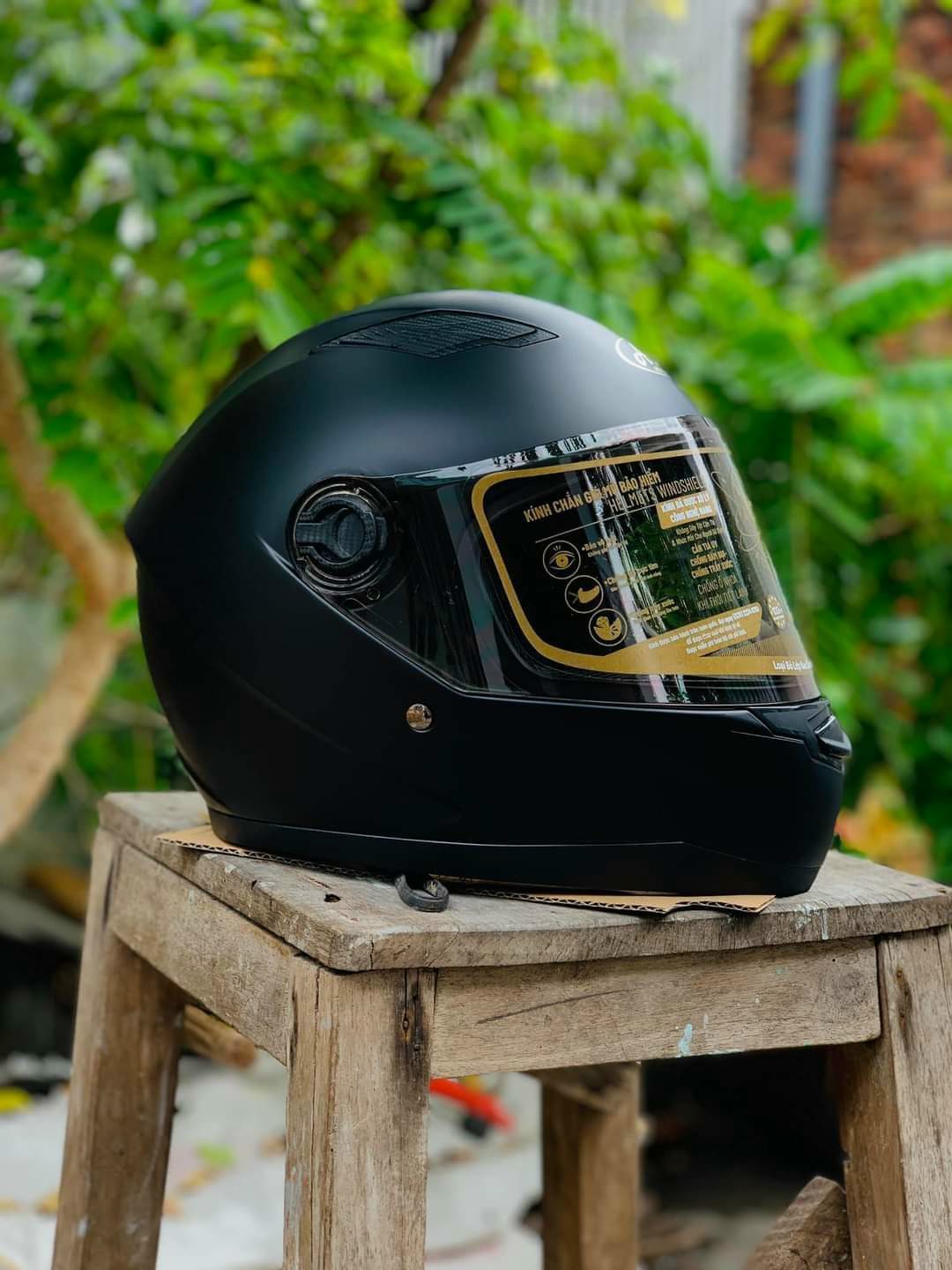 Mũ Bảo Hiểm Fullface M136 ASA /Bảo Hành 12 Tháng (Đen Nhám )