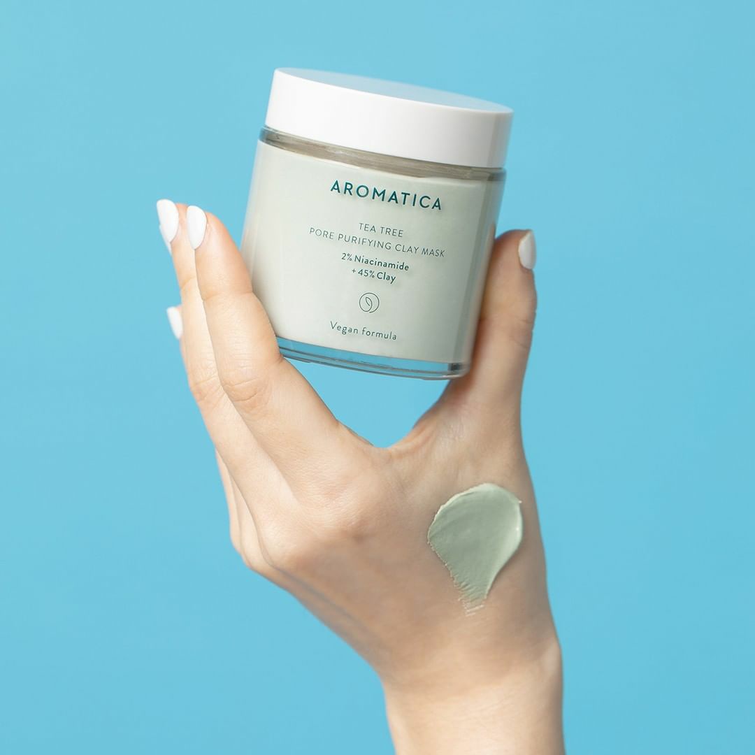 [Nhacuabeautyholic] Mặt nạ đất sét AROMATICA TEA TREE PORE PURIFYING CLAY MASK