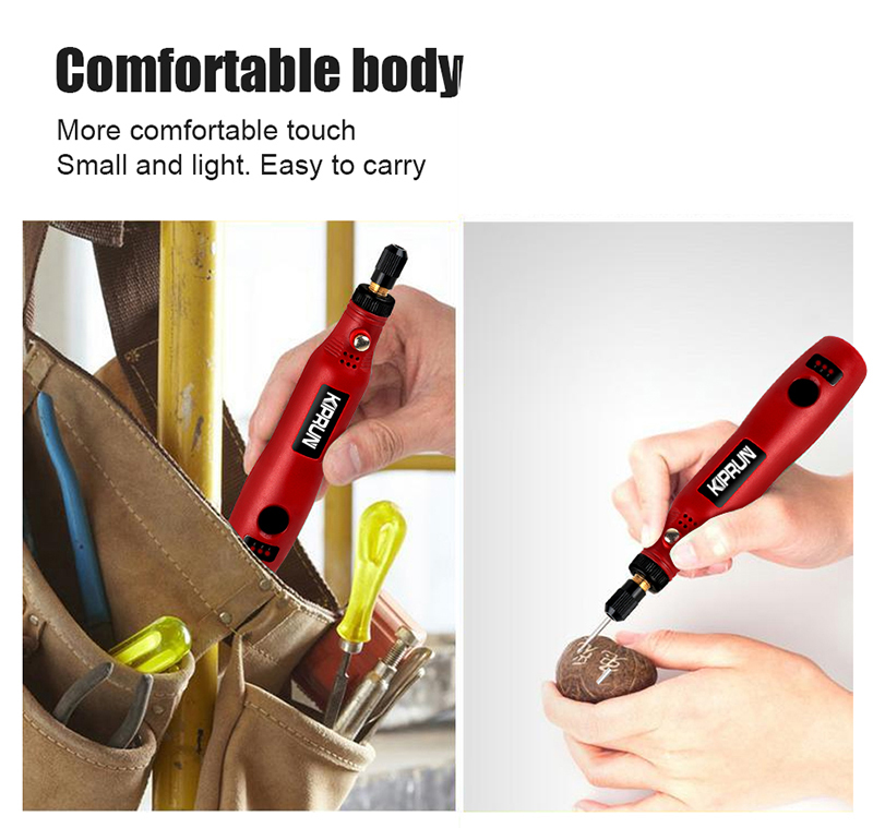 [Ready stock] KIPRUN Mini Cordless Drill Power Tools Electric 3.6V Drill Grinder Grinding Accessories Set Wireless Engraving Pen For  For Jewelry Glass Wood Cutting Grinding Polishing With HSS Saw Blade / Felt Wheel / Twisy Drill Bits / Grinding Stone