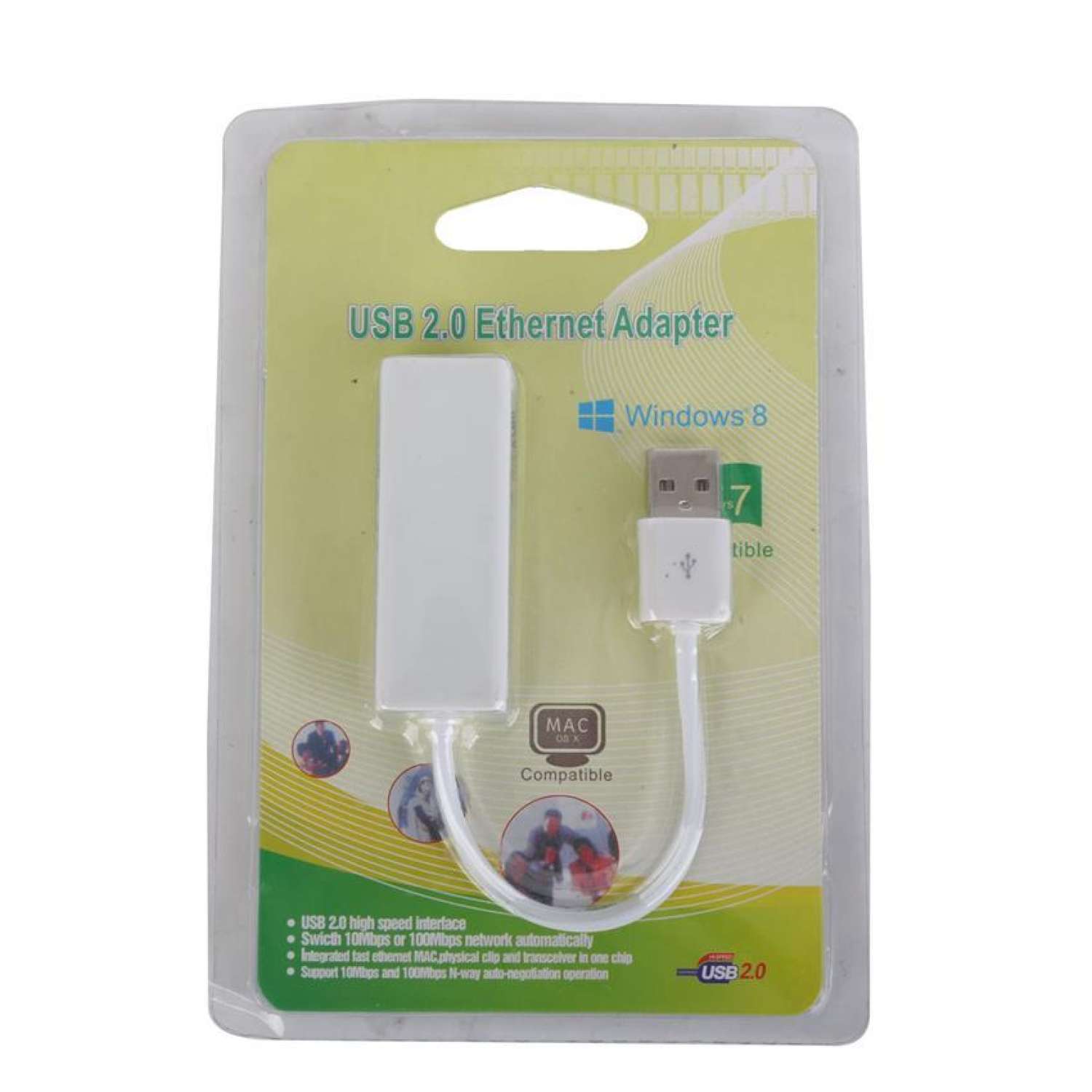 (HCM) USB LAN USB to LAN Bộ chuyển đổi USB ra LAN RJ45 (Trắng) USB 2.0