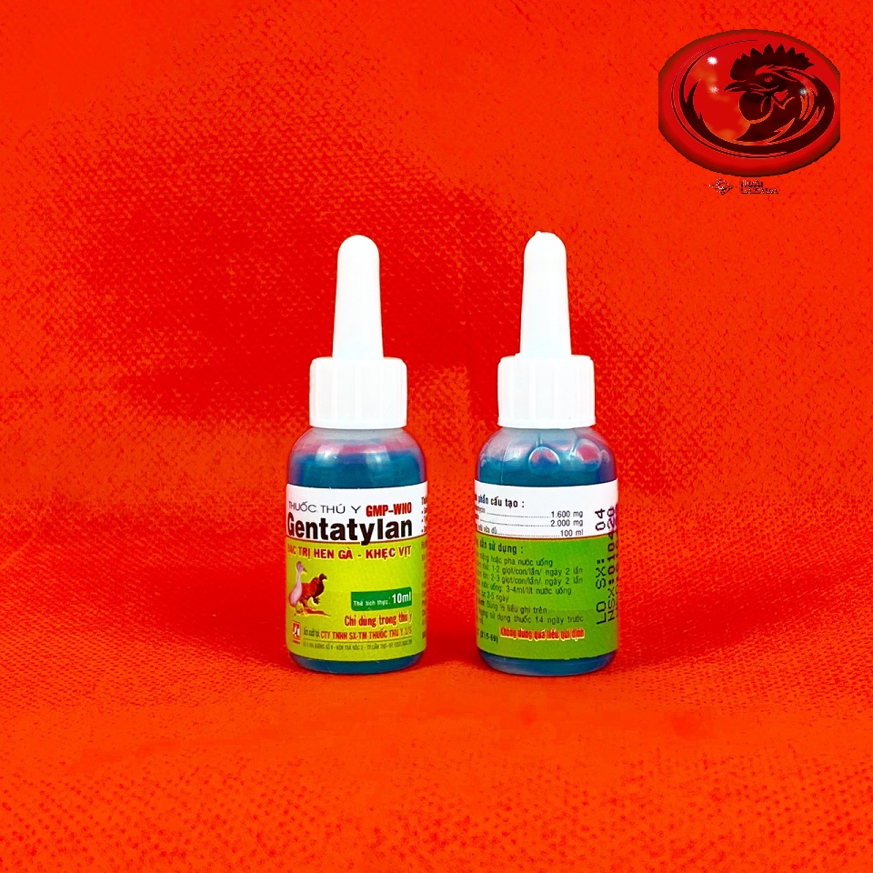 Hen Gà - Khẹt Vịt GENTA - TYLAN cho gà đá 1 lọ 10ml