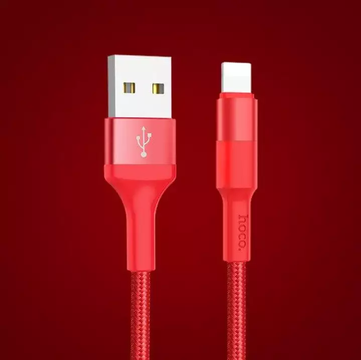 Cáp sạc nhanh Hoco Lightning cho iPhone 11 iPhone 11 Pro max XS Max X 7Plus 6Plus 5SE iPad cáp siêu bền cáp sạc nhanh 2.4A chiều dài 100cm