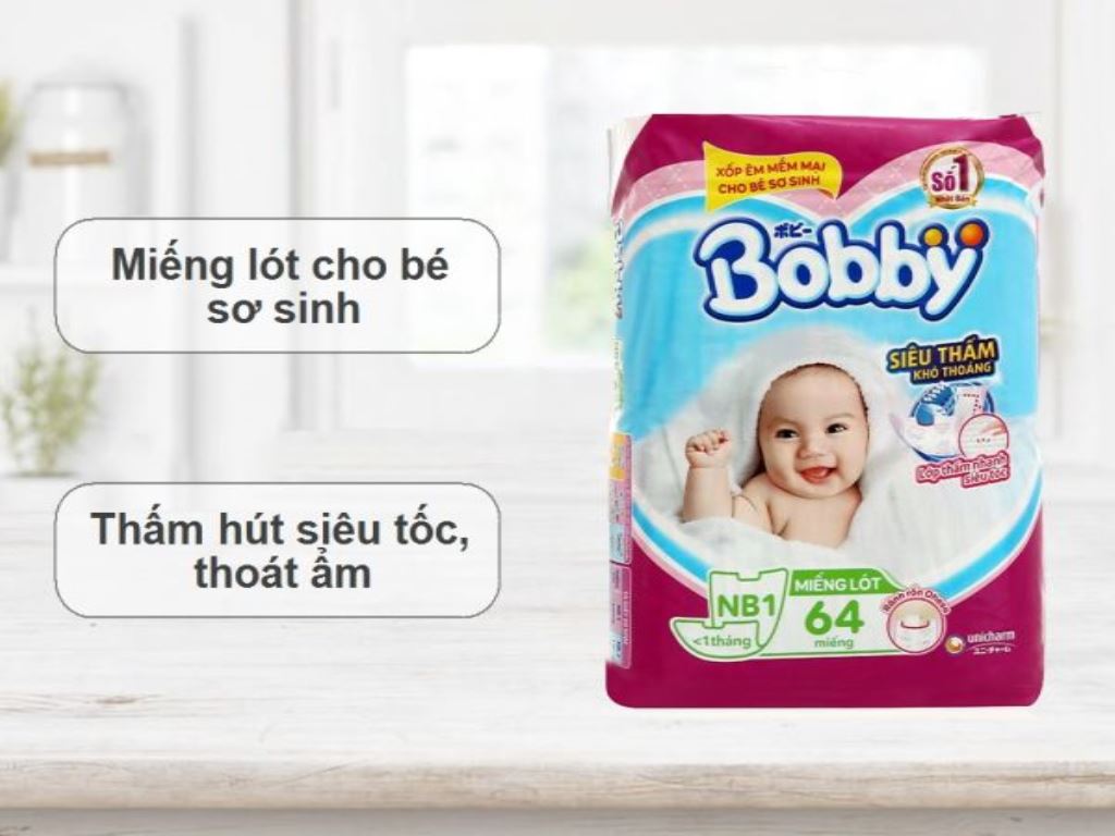 Miếng lót Bobby size Newborn 1 64 miếng