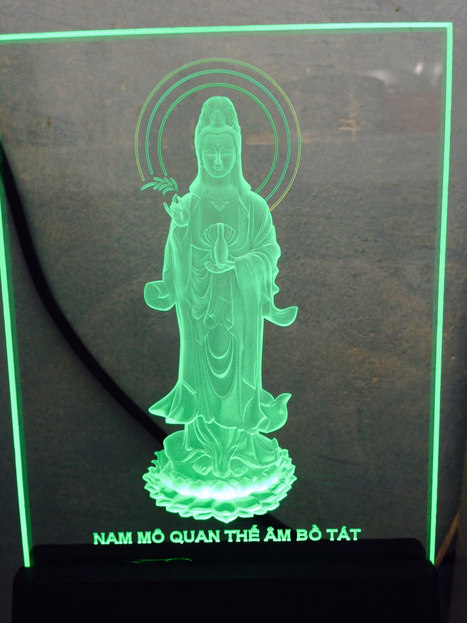 Tranh điện : QUAN ÂM ĐỨNG (22x15cm)
