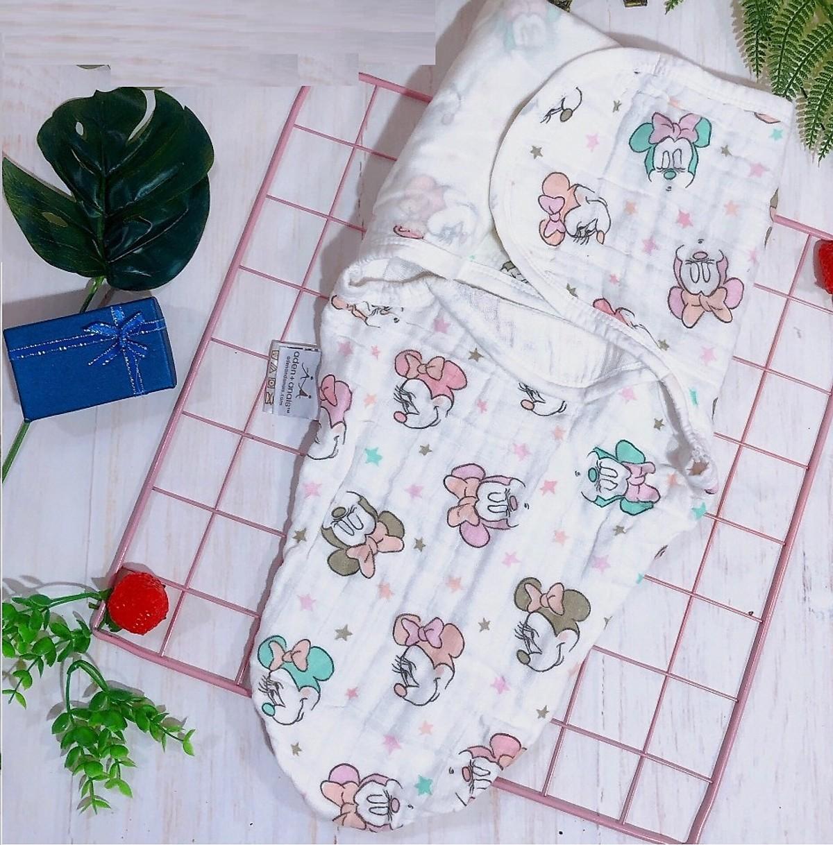 Ủ kén Swaddle 100% sợi tre cho bé từ sơ sinh đến 3 tháng