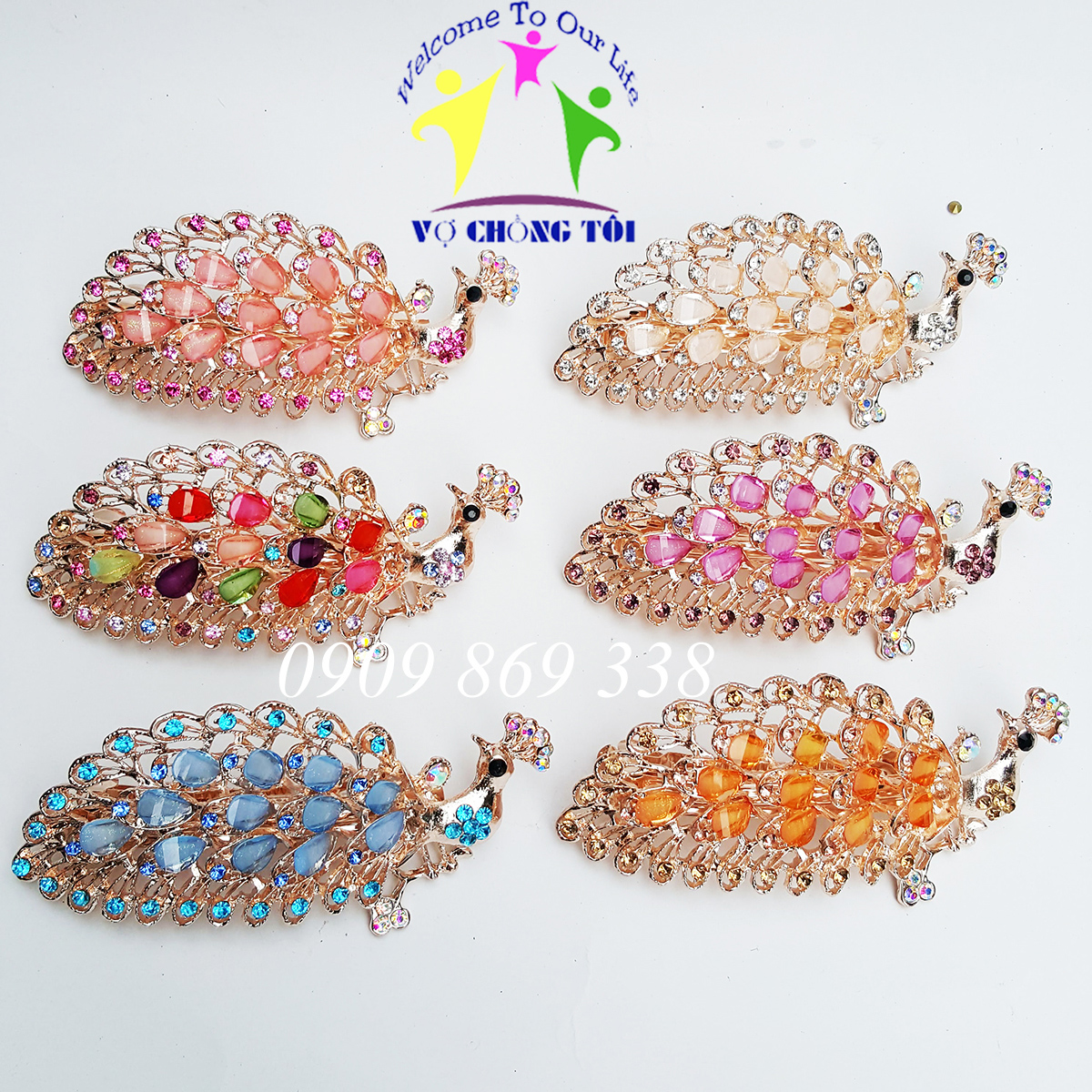 Kẹp tóc nữ Hàn Quốc, cặp tóc pha lê đính đá, phụ kiện 3d cao cấp nữ hoàng công huyền bí - thương hiệu Vợ Chồng Tôi