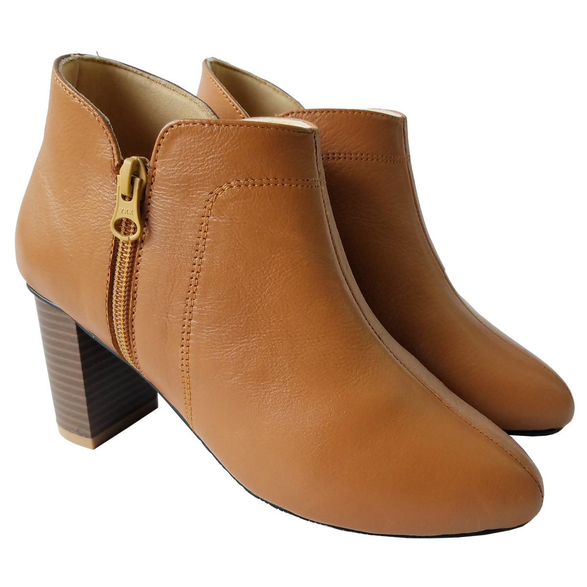 Giày Boot nữ Cổ Thấp BIGBEN Da Bò Cao 7 phân BTN7