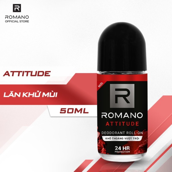 Lăn khử mùi Romano Attitude đỏ 50 ml nhập khẩu