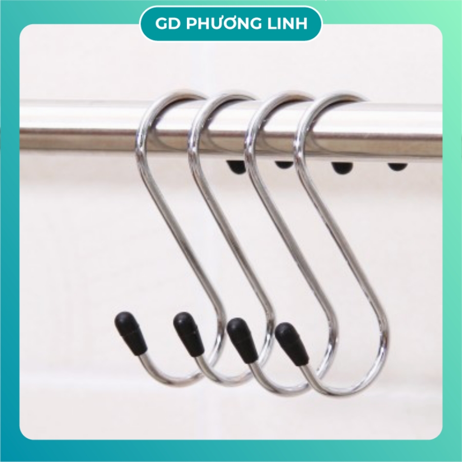 Móc treo đồ hình chữ S 1 vỉ 4 chiếc