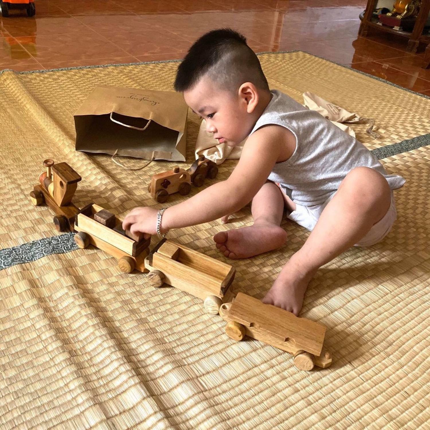 Combo 3 Món Đồ Chơi Gỗ Tự Nhiên Gemoni