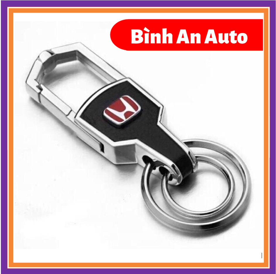 HONDA - Móc chìa khóa ô tô da cao cấp logo hãng Honda