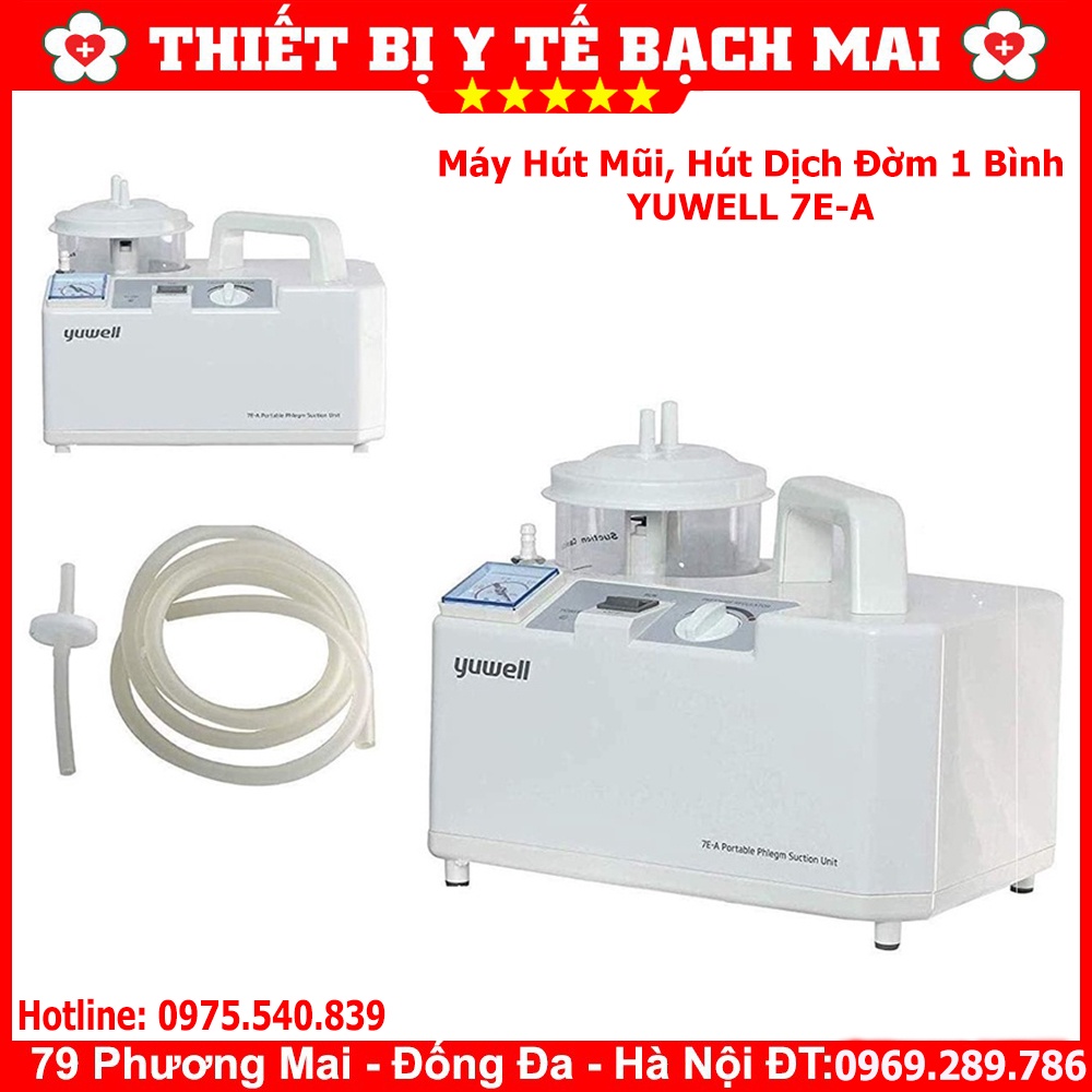 MÁY HÚT MŨI, HÚT DỊCH, HÚT ĐỜM 1 BÌNH YUWELL 7E-A