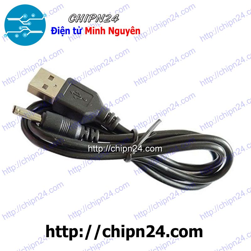 Dây chuyển usb ra jack dc 3.5mm dài 80cm