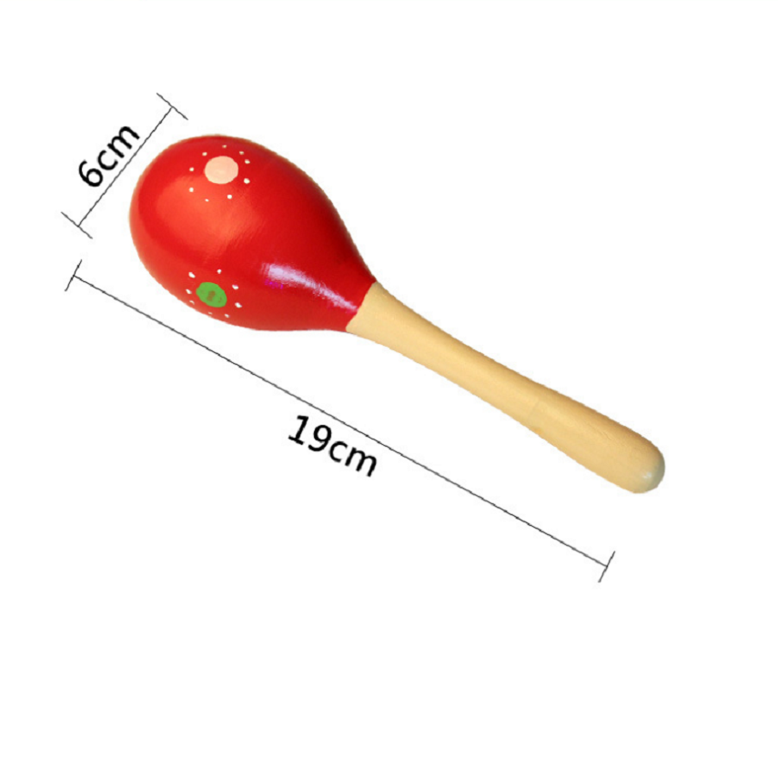 Lục lạc gỗ đầu tròn cho bé size 11cm và 19cm