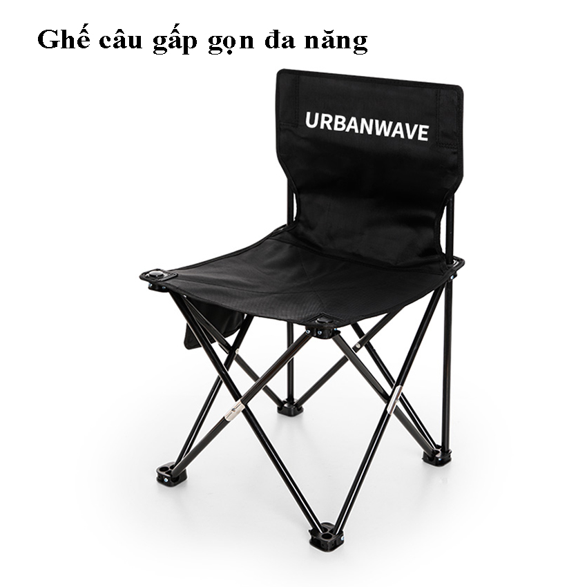 Ghế ngồi câu cá gấp gọn TỰA LƯNG CAO có túi đựng đồ ở bên - ghế xếp dã ngoại, ghế xếp da năng, ghế xếp cắm trại, ghế đi câu, ghế ngoài trời, ghế di động