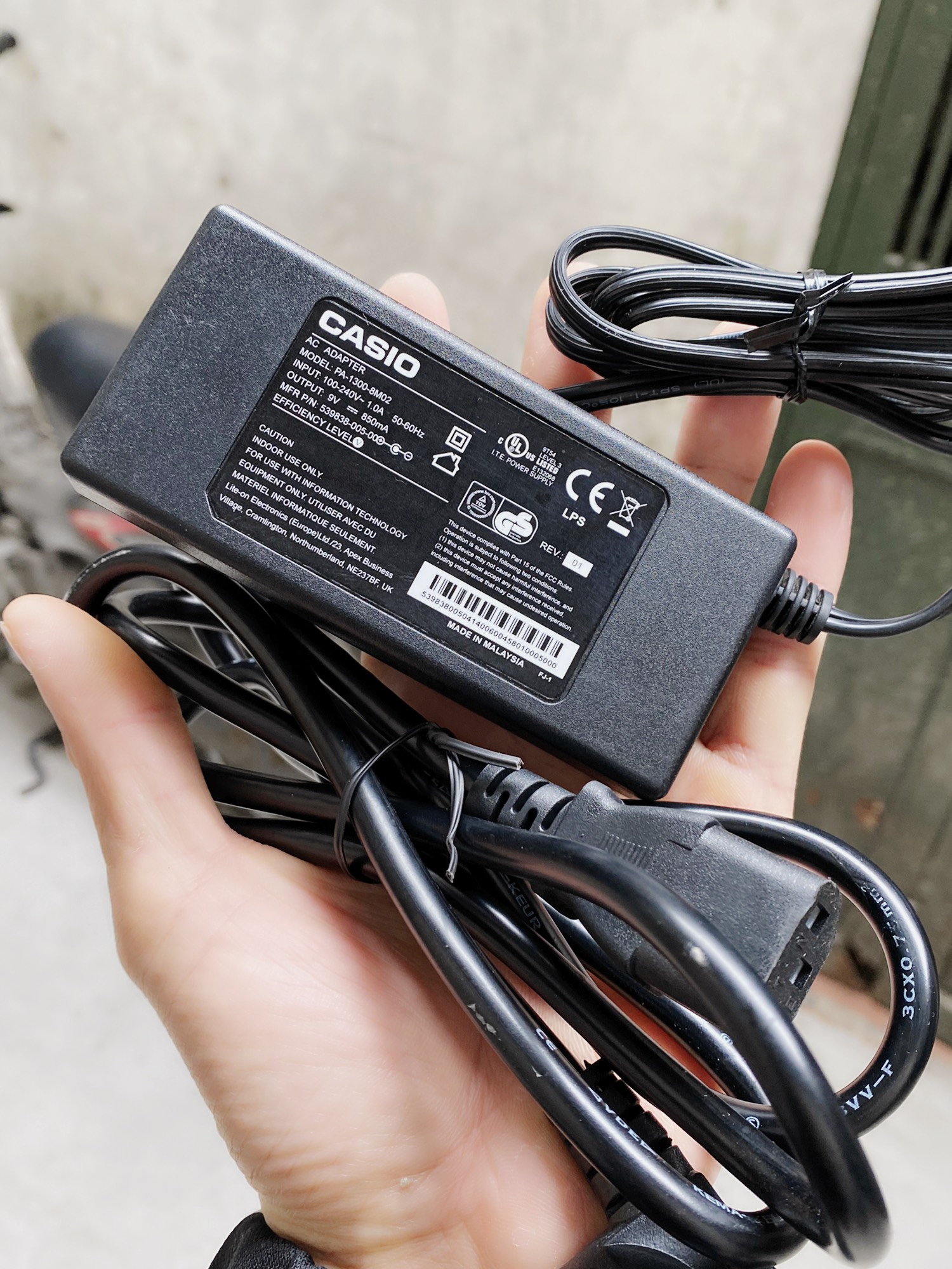 Dây nguồn đãn casio CTK-520L nguyên bản Casio phân phối