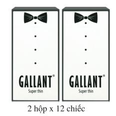 24 chiếc Bao cao su Siêu mỏng GALLANT SUPER THIN (2 hộp x 12 chiếc) - VSmile Vietnam