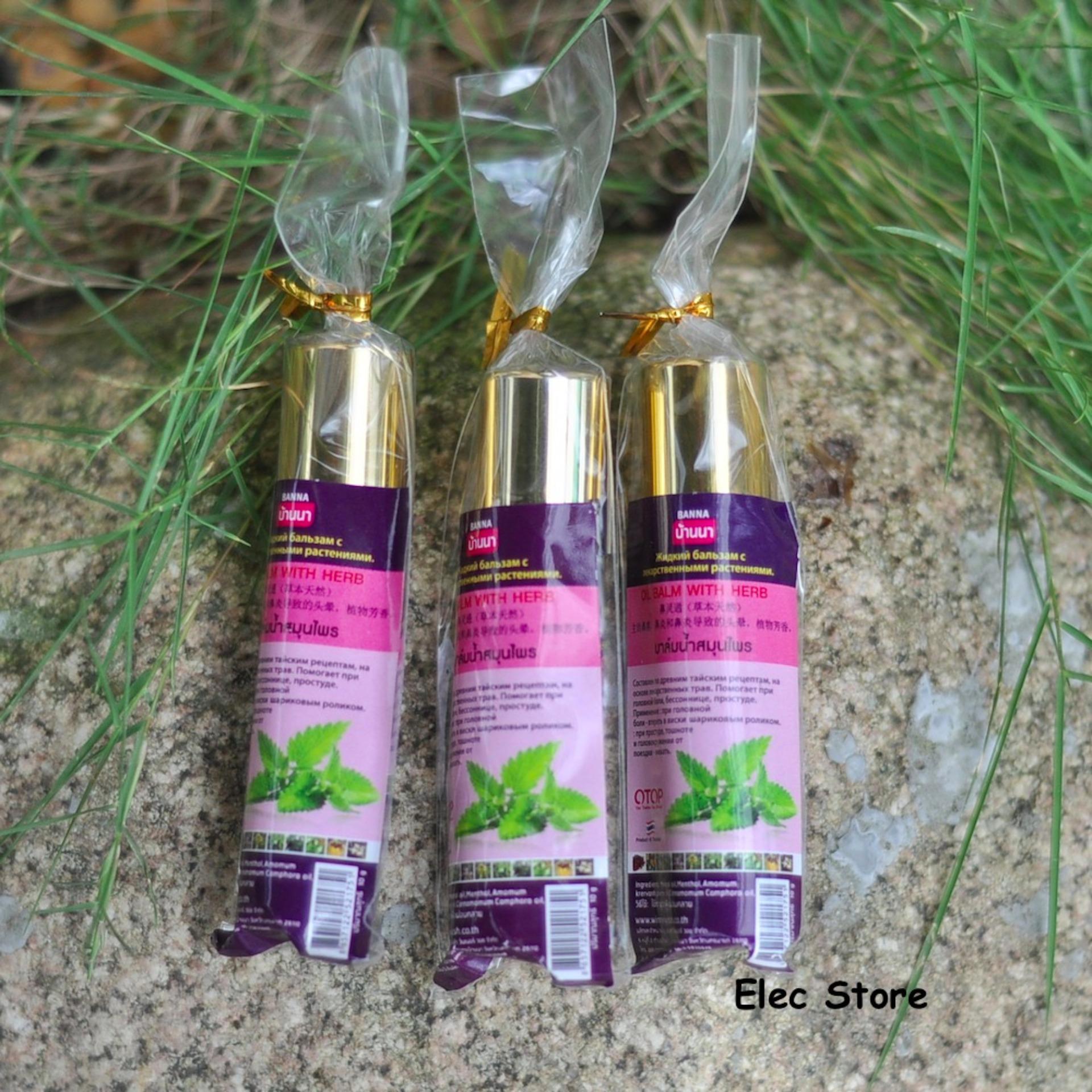 3 chai Dầu gió thảo mộc Thái Lan hương bạc hà ( Mint )