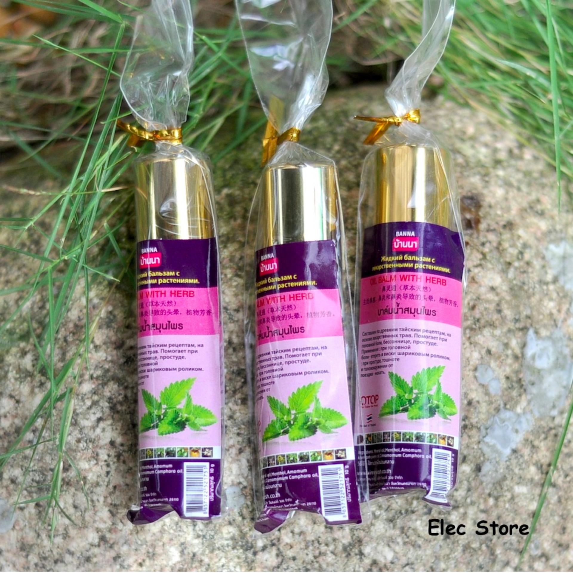 3 chai Dầu gió thảo mộc Thái Lan hương bạc hà ( Mint )