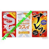 3 Hộp x10 bao cao su Sagami gồm Are Are +FeelLong +SuperThin