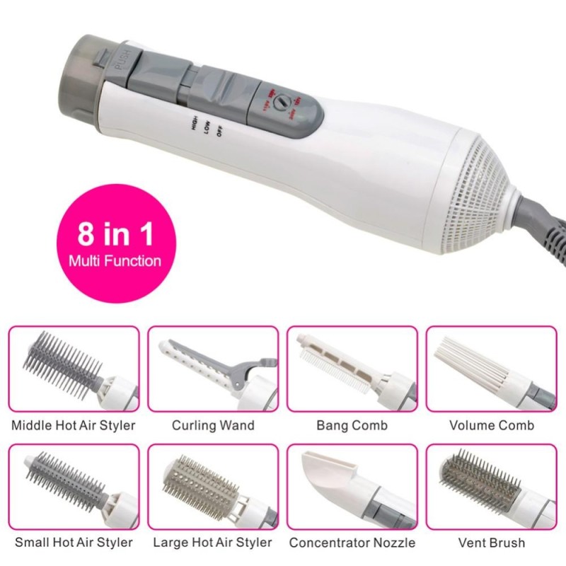 8 trong 1 Đa Chức Năng Tạo Kiểu Tóc Điện Máy Sấy Tóc Bộ Tập Máy Tạo Kiểu Tóc Tạo Kiểu Uốn Tóc Chải AEHS12-quốc tế