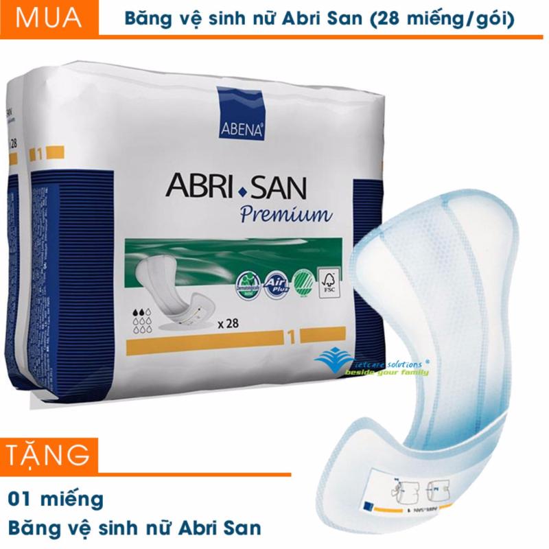 Băng vệ sinh nữ Abri-San (28 miếng/gói) + Tặng 01 miếng băng vệ sinh cùng loại nhập khẩu