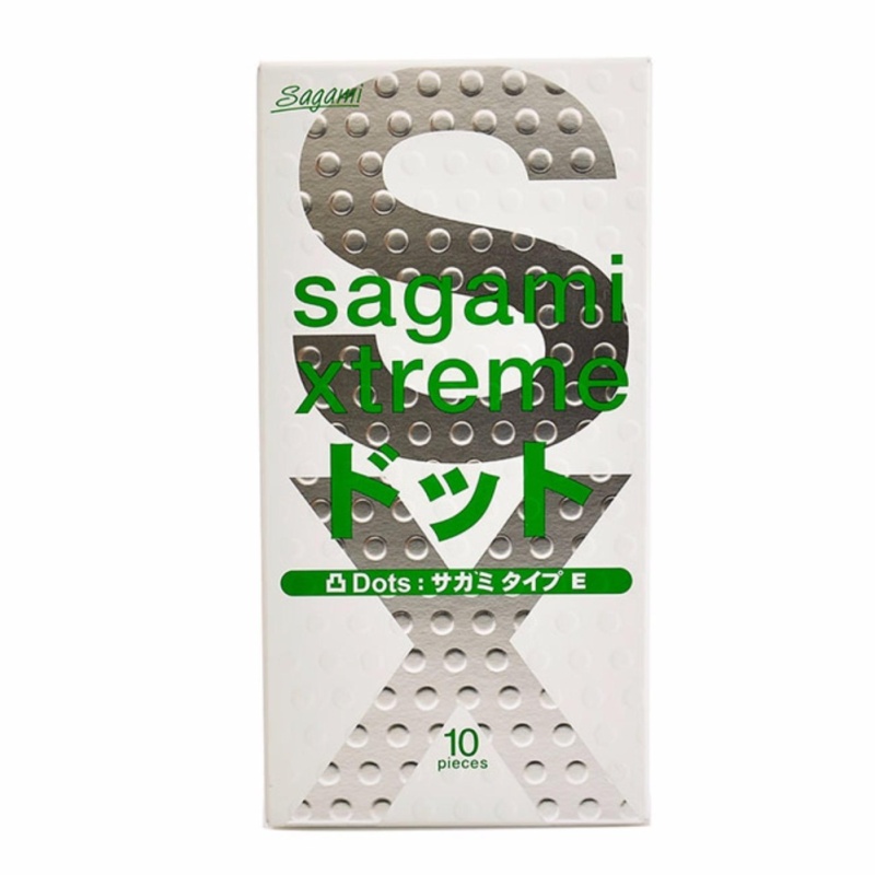 Bao cao su có gân và gai siêu mỏng Sagami Extreme White 10 bao cao cấp