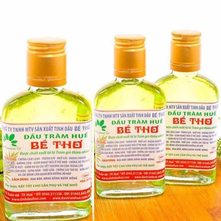 Bộ 03 Chai Tinh Dầu Tràm Huế Bé Thơ 100ml (nguyên chất)