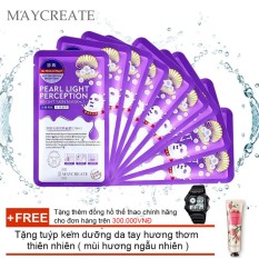 Đánh Giá Bộ 10 MẶT NẠ DƯỠNG TRẮNG HA PEARL LIGHT PERCEPTION (TÍM) + Tặng tuýp kem dưỡng da tay hương thơm thiên nhiên ( mùi hương ngẫu nhiên )
