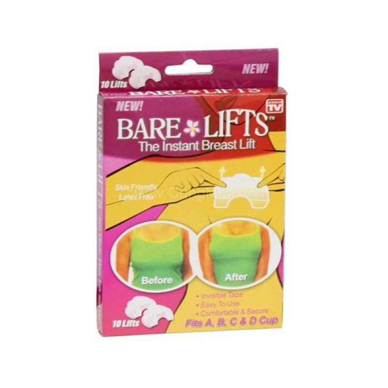 Bộ 10 miếng dán nâng ngực trong suốt Bare Lifts (Trắng)(SKU-044a)