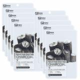 Bộ 10 miếng mặt nạ Than hoạt tính làm sạch da kiềm dầu Charcoal Natural Herb Mask Pack Hàn Quốc 23ml - Hàng chính hãng