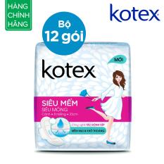 Bộ 12 gói Kotex Siêu mềm Siêu mỏng cánh